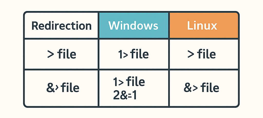 WindowsとLinuxのリダイレクト構文まとめ